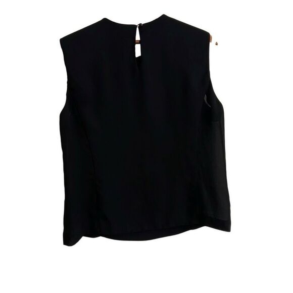 CHAUS Crew Neck Keyhole Back Pullover Sleeveless Blouse Black Size 12 - Picture 7 of 7